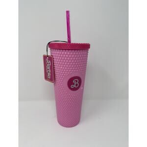 Barbie The Movie Hot Topic Exclusive Pink Tumbler Cup & Straw